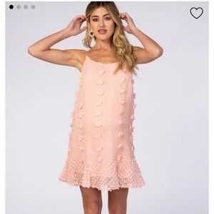 Pink Blush Coral Boho Maternity Dress